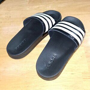 Black Adidas Cloudfoam Slides - Sz 8 (US)